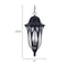 Homeroots XL Matte Black Geometric Glass Hanging Light 397990 - alternate 5