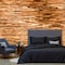 Homeroots Brown 3D Embossed Geometric Teak Reclaimed Wood Decorative Wall Panels 617482 - alternate 8
