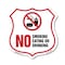 Signmission No Smoking Shield Sign No Smoking Eating, 12 Inch X 12 Inch, Aluminum Metal Sign SHI-A-12-400 - alternate 1