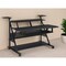 Homeroots 67" Black Wood and Metal Rolling Computer Desk 491535 - alternate 6