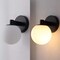 Jonathan Y Modernist Globe 5.75" 1-Light Metal/Frosted Glass Modern Contemporary LED Vanity, Black JYL3540B - alternate 9