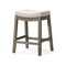 Homeroots 26" Gray and Cool Gray Fabric and Solid Wood Backless Counter Height Bar Chair 632500 - alternate 6