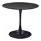 Homeroots 35" Black Wood and Steel Pedestal Base Round Top Dining Table 602235 - alternate 1