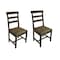 Homeroots Set of Two Dark Brown Wood Ladder Back Dining Side Chairs 522052 - alternate 6