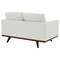 Leisuremod Chester Modern Leather Loveseat with Birch Wood Base, White CS58W-L - alternate 9