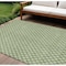 Homeroots 8' X 10' Green And Gray Floral Washable Indoor Outdoor Area Rug 610651 - alternate 1
