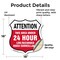 Signmission 24 Hour Surveillance Shield Sign Attenti, 18 Inch X 18 Inch, Vinyl Decal SHI-D-18-353 - alternate 5