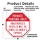 Signmission Private Parking Only Unauthorized V, 6 Inch X 6 Inch, Plastic Sign OC-P-6-173 - alternate 6