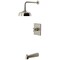 Kingston Brass Single-Handle Pressure Balanced Tub and Shower Faucet, Brushed Nickel KB6348AX - alternate 1