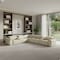 Homeroots Beige Italian Leather Power Reclining U Shaped Eight Piece Corner Sectional With Console 476599 - alternate 8