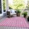 Homeroots 3' X 5' Blush And Ivory Striped Washable Indoor Outdoor Area Rug 595853 - alternate 7