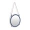 Homeroots 13" Blue And White Metal And Rope Round Accent Mirror 632344 - alternate 6