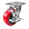 Hyw Products Heavy Duty Caster 5in Polyurethane on Plastic Wheel, Swivel with Brake 40-50S-A1-PU-TB - alternate 1