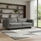 Homeroots 84" Dark Gray Fabric Sofa With Walnut Legs 641132 - alternate 7