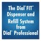 Dial FIT Universal Manual Dispenser, 1.2 L, 4 x 5.13 x 10.5, Ivory, 3PK 16656 - alternate 5