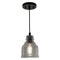 Vaxcel Millie Matte Black Mini Pendant Ceiling Light Smoke Gray Bell Glass P0378 - alternate 1