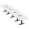 Skutchi Designs 18 Person Conference Table With Power Unit | 18' Boat Table | Harmony Series HAR-BOT-48X216-T.BK-WA7976-EBLK - alternate 1