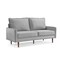 Homeroots 69" Gray Velvet Sofa With Dark Brown Legs 543723 - alternate 11