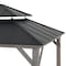 Sunjoy 12x20 ft. Wood Gazebo, Outdoor Patio Steel Hardtop Gazebo, Black A102032641 - alternate 7