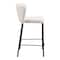 Homeroots Set of Two 26" Cream And Black Faux Leather And Steel Counter Height Bar Chairs 555760 - alternate 8