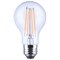 Satco 8 Watt LED A19 Straight Filament Orange Light Glass 120 Volt S14385 - alternate 1