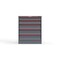 Strong Hold 5 drawer cabinet - (1x 3ft, 1x 4ft, 3x 6ft) - Red accents - Keyed Different S3036-PPDAS-0504DS - alternate 1