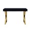 Homeroots 48" Black and Gold Writing Desk With Two Drawers 543742 - alternate 1