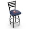 Holland Bar Stool Co 36" Blk Wrinkle Virginia Swivel Bar Stool, Ladder Back L01436Vrgnia - alternate 1