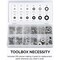 Neiko Stainless Steel Lock and Flat Washer Assortment, 350 Piece Set, 12 Different Sizes 50400A - alternate 6