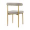 Armen Living Shannon Dining Chair with Gold Brushed Stainless Steel and Taupe Fabric - Set of 2 LCSNSIBGLTP - alternate 8