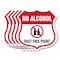 Signmission No Alcohol Shield Sign No Alcohol Past T, 12 inch X 12 inch, Aluminum Metal Sign, 5PK SHI-A-5Pack-12-390 - alternate 1