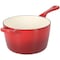 Crock-Pot Artisan 3 Quart Enameled Cast Iron Saucepan with Lid in Red and Gold 137367.02 - alternate 4