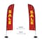 Showdown Displays 13 Ft  Premium Blade Sail Sign Kit (Double-Sided With Spider Base) - Sale Red Burst 908121-005 - alternate 5
