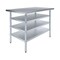 Amgood 30in D x 48in L Stainless Steel Table, Three Undershelves AMG WT-3048-3SH-Z - alternate 1