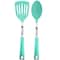 Martha Stewart Everyday Drexler 2 Piece Slotted Turner and Serving Spoon Set in Turquoise 141111.02 - alternate 1
