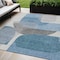 Homeroots 5' X 8' Denim Blue And Gray Abstract Washable Indoor Outdoor Area Rug 632150 - alternate 1