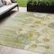 Homeroots 5' X 8' Sage Fern Green And Ivory Floral Washable Indoor Outdoor Area Rug 582771 - alternate 1
