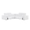Homeroots White Leather Power Reclining L Shaped Five Piece Corner Sectional 643952 - alternate 1
