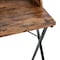 Homeroots 39" Brown and Black Wood and Metal X-Shape Computer Desk 568037 - alternate 5