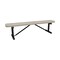 Leisure Craft 6' Standard Bench With No Back, Perforated Metal, Portable, Sandstone B6XPP-PERF-SANDSTONE - alternate 1