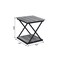 Homeroots 20" Black And Brown Manufactured Wood Square End Table 493252 - alternate 4