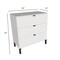 Homeroots 30" White Three Drawer Dresser 533811 - alternate 8