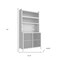 Homeroots 73in White Stainless Steel Textured Door Dining Hutch With Two Doors 683396 - alternate 5