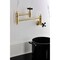 Kingston Brass Wall Mount Pot Filler Faucet, Brushed Brass KS3107PKX - alternate 5