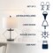 Jonathan Y Alexander 21" Modern Designer Iron/Water Glass LED Table Lamp w/ USB A+C Charging Ports, Black/C, 2PK JYL4058A-SET2 - alternate 5