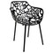 Leisuremod Modern Devon Aluminum Armchair, Black DCA23BL - alternate 1