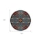 Homeroots 8' Denim Blue Brick Red And Brown Round Oriental Washable Indoor Outdoor Area Rug 597682 - alternate 8
