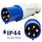 Walther-Werke Pin and Sleeve Plug, 60A, 3Ã¸Y 120/208 or 230, 3 Phase, 3 Pole, Blue, NEMA Not Rated 261509 - alternate 6