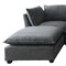 Homeroots 66" Dark Gray Fabric Modular Sleeper Sofa With Ottoman 568275 - alternate 9