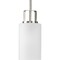 Progress Lighting League Collection One-Light Etched Glass Mini-Pendant Hanging Light in Brushed Nickel P500341-009 - alternate 1